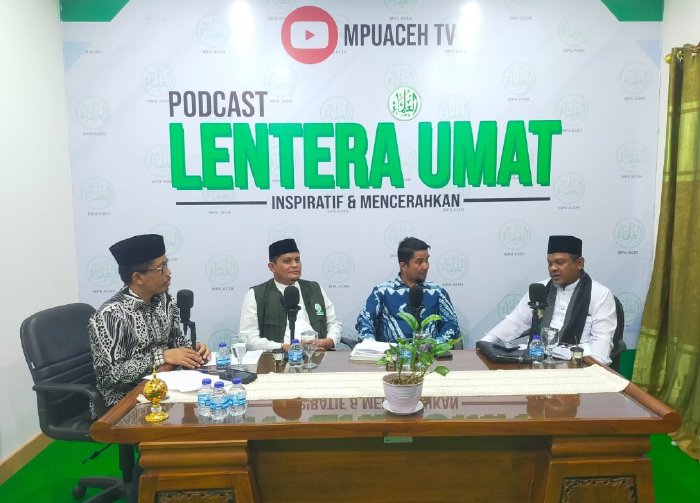 Podcast Lentera Umat MPU Aceh membahas "LPPOM MPU Aceh dan Ikhtiar Mempercepat Wisata Halal di Aceh". (Foto: Dok. MPU Aceh)