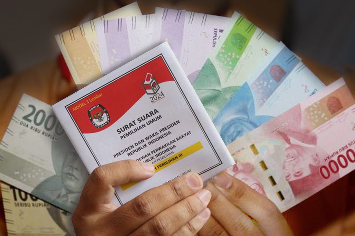 Ilustrasi politik uang. (Foto: Kompas)