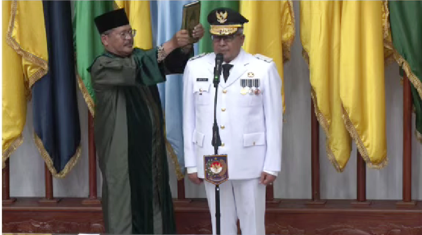 Ilustrasi Pelantikan Pj Gubernur Aceh, Bustami Hamzah. (Foto: tangkapan layar akun YouTube Kemendagri RI)