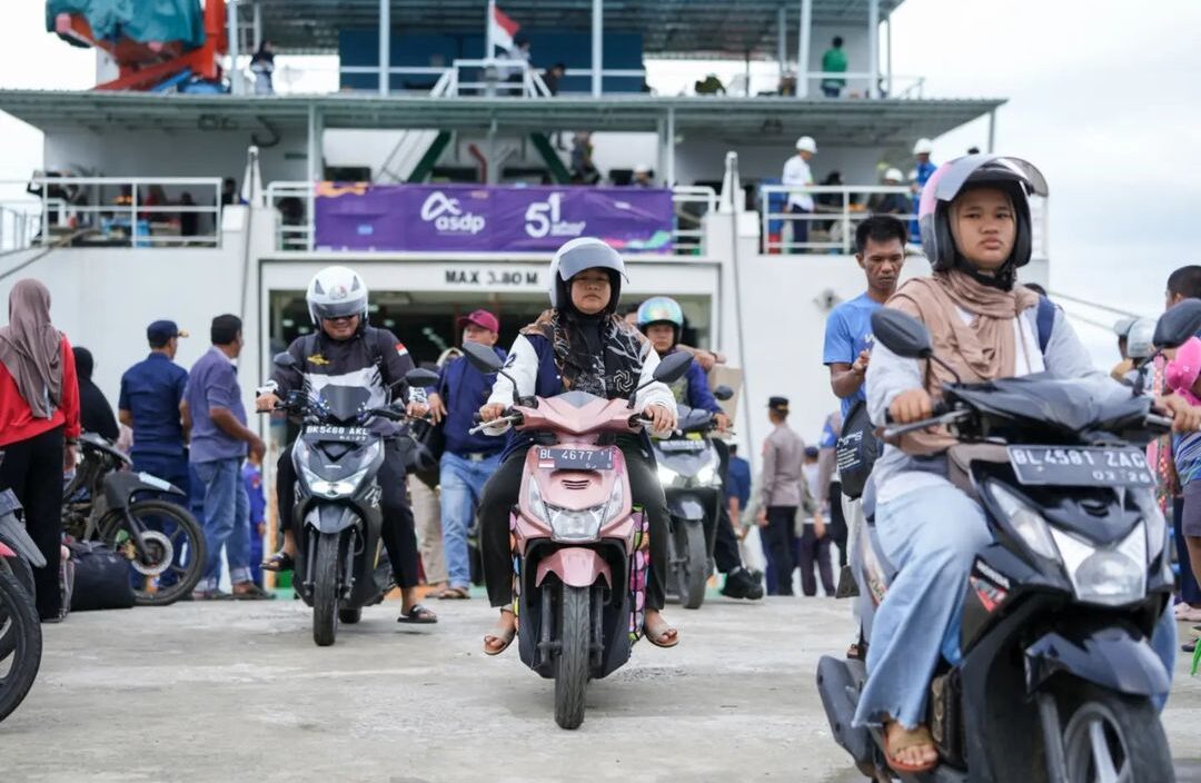 Suasana pelabuhan penyeberangan kuala bubon. (Foto: Dishub Aceh)