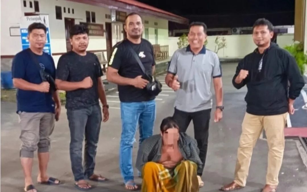 Pelaku pelecehan seksual terhadap Mahasiswi Aceh Selatan berhasil diamankan pihak Polres Aceh Selatan. (Foto: Humas Polres Aceh Selatan)