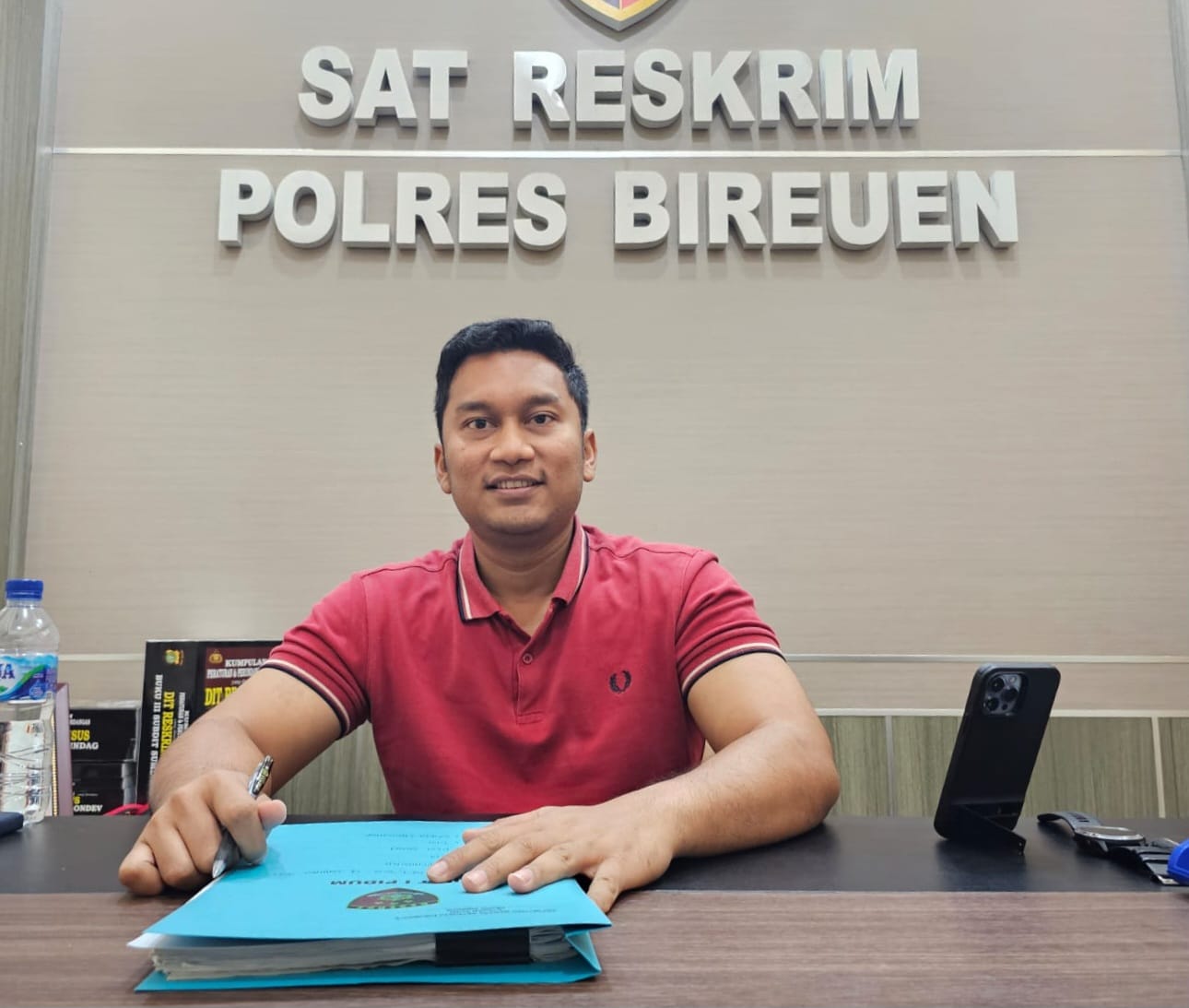 Iptu Adimas Firmansyah, S.Tr. K., S.I.K M,.M.Si saat memberikan keterangan kepada wartawan. (Foto: Dok. Pribadi)