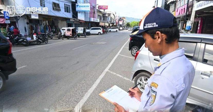 Sebanyak 80 Titik Parkir pada Kawasan CBD Telah Disurvei. (Foto: Diskoninfotik BNA)