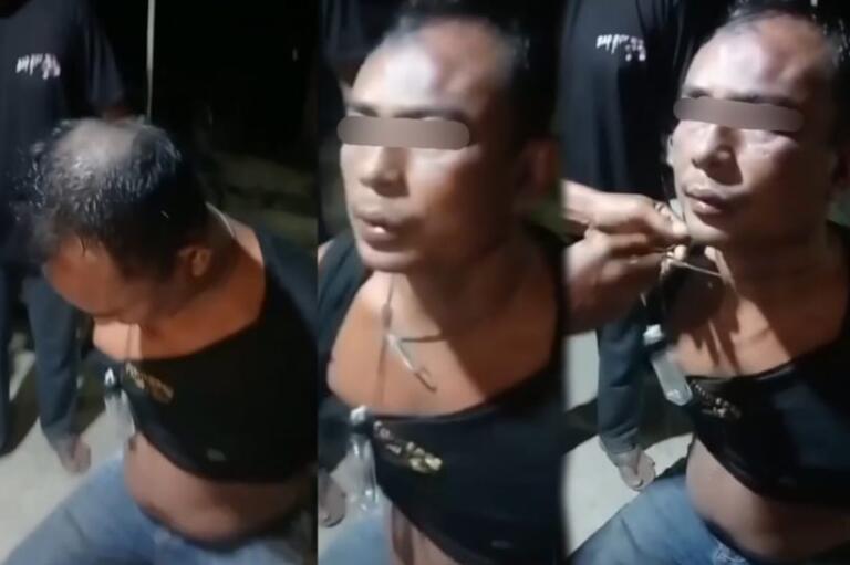 Oknum Polisi Diduga Nyolong Sawit di Aceh Tamiang. (Foto: Infoacehtimur.com)