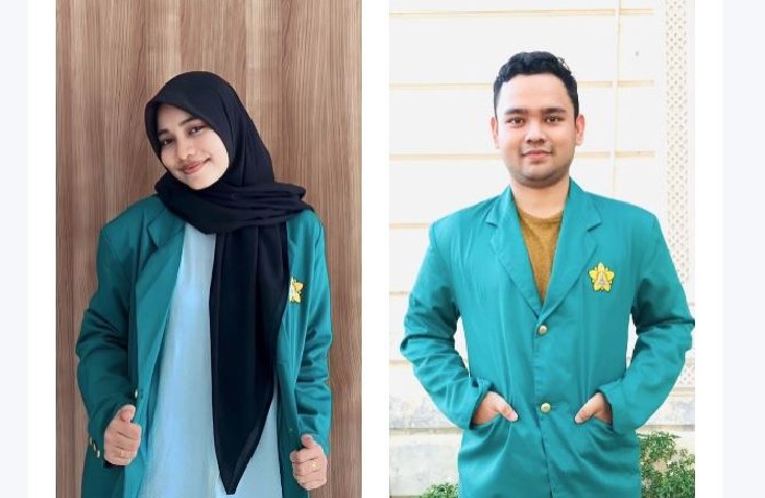 Mahasiswa Universitas Syiah Kuala,  Putri Fajar Nabila dan Ghazi Maulana. (Foto: Humas Aceh)