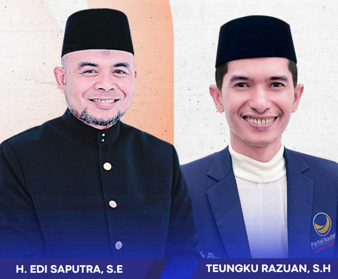 H. Edi Saputra Gandeng Teungku Razuan di Pilkada Aceh Selatan 2024. (Foto: AcehNews)