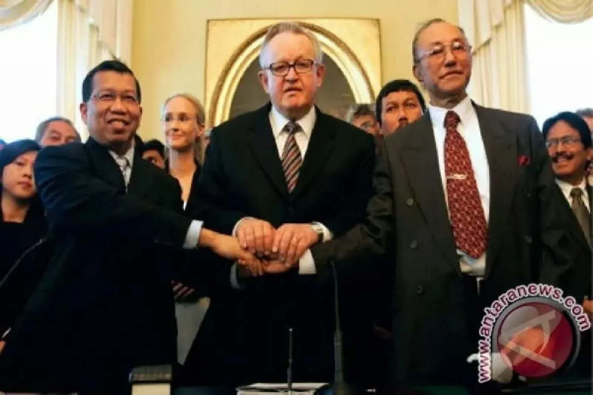 Ilustrasi - Proses penandatanganan MoU Helsinki (Foto: ANTARA)
