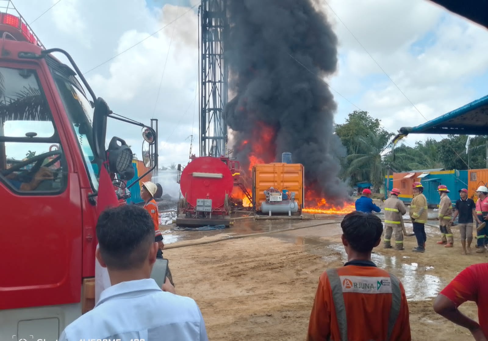 Sumur Minyak Pertamina di Aceh Tamiang Terbakar. (Foto: For Nukilan)