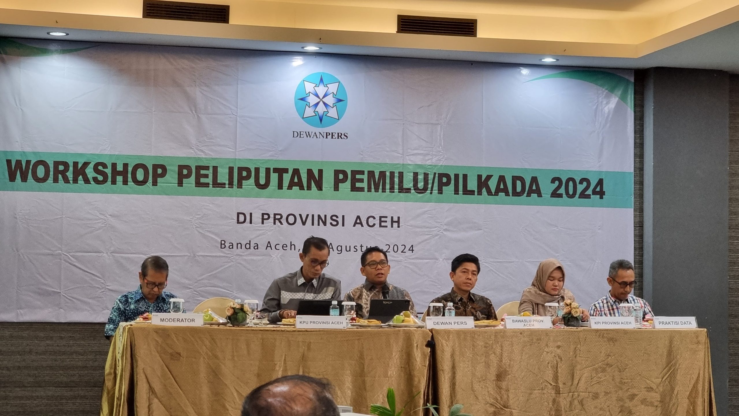 Dewan Pers menggelar workshop bertajuk "Peliputan Pemilu & Pilkada 2024 oleh Media di Aceh" di Banda Aceh, pada Kamis, 22 Agustus 2024. (Foto: Nukilan)