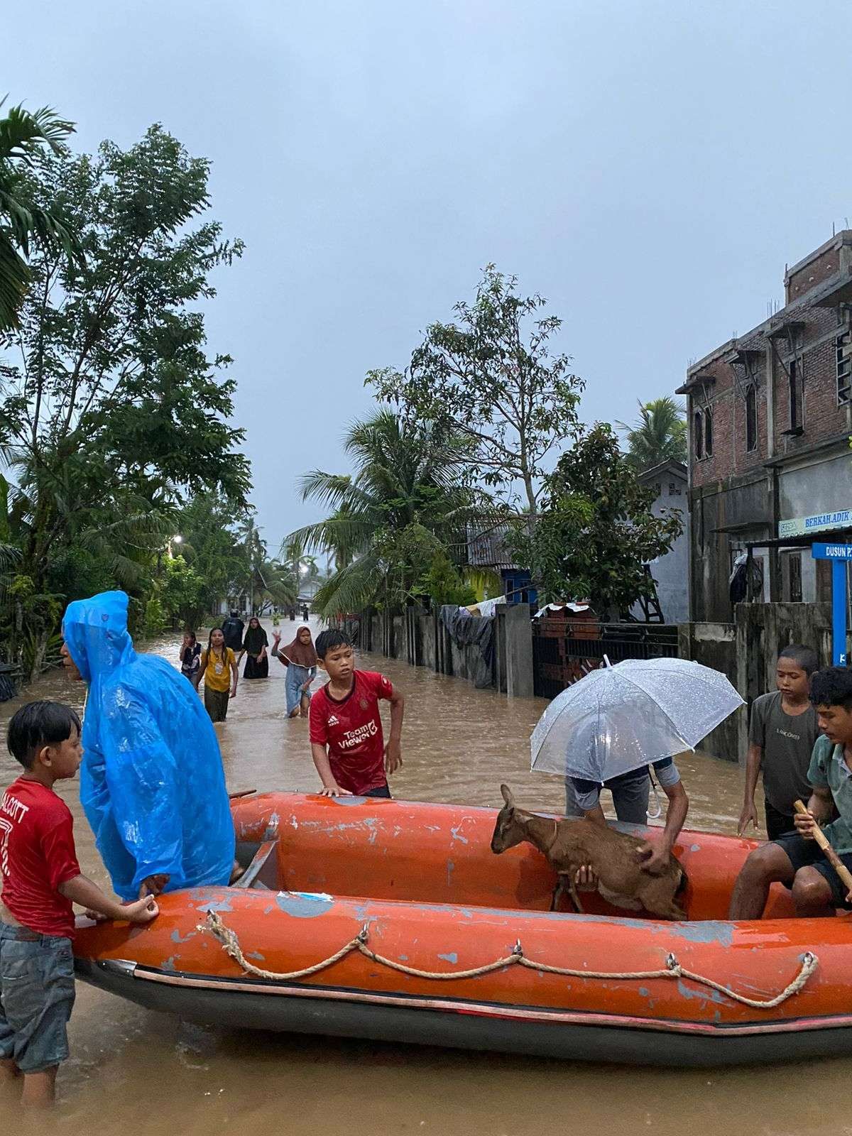 Dua Desa di Aceh Jaya Dikepung Banjir. (Foto: BPBD Aceh Jaya)