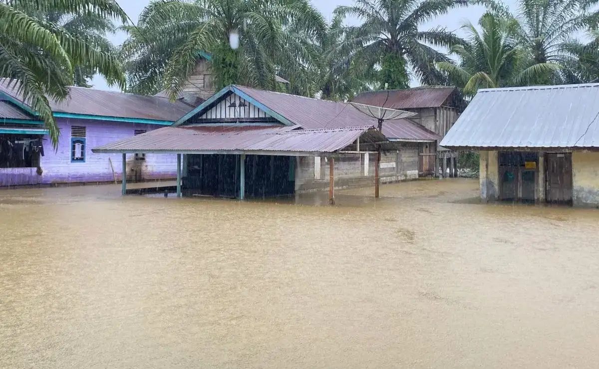 Banjir merendam pemukiman penduduk di Aceh Singkil. (Foto: Aceh Singkil)