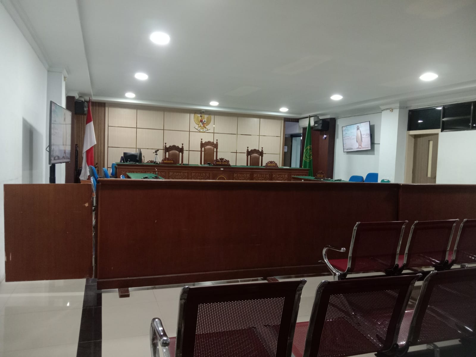 Suasana ruang sidang di PN Banda Aceh, pada Senin 7 Oktober 2024. (Foto: Nukilan/Rezi)