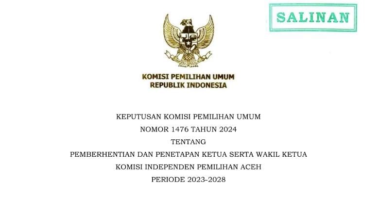 Pergantian Pimpinan KIP Aceh, Agusni AH Resmi Gantikan Saiful