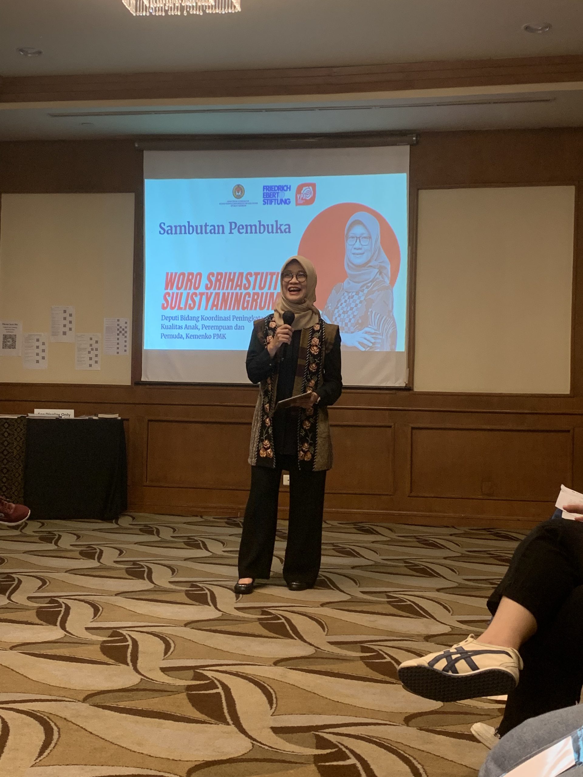 Woro Srihastuti Sulistyaningrum, ST., MIDS, Deputi Bidang Koordinasi Peningkatan Kualitas Anak, Perempuan, dan Pemuda, Kemenko PMK. (Foto: Nukilan)