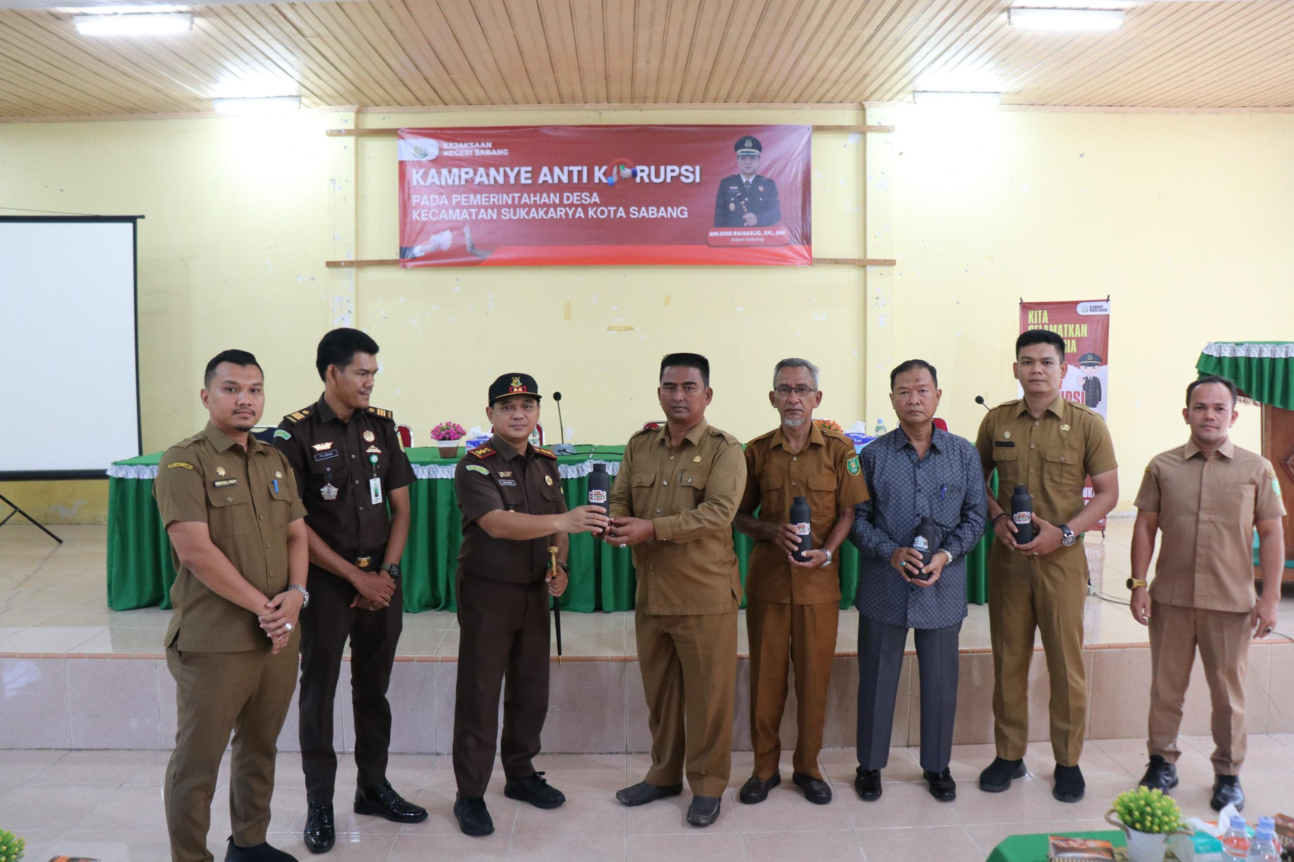 Kejari Sabang Edukasi Aparatur Gampong Cegah Korupsi