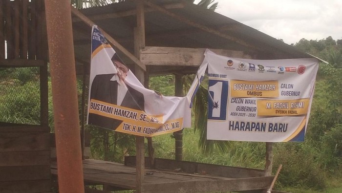 Perusakan Atribut Kampanye Marak di Aceh Tamiang. (Foto: Detik)