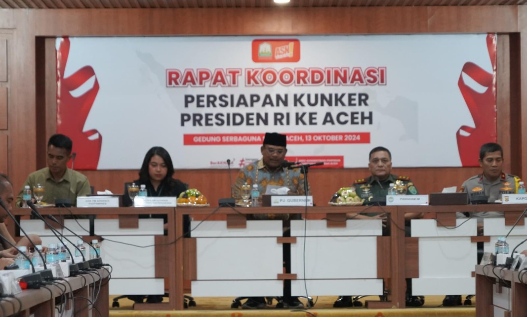Pj Gubernur Aceh Pimpin Rakorwil untuk Persiapan Kunjungan Presiden Jokowi ke Aceh