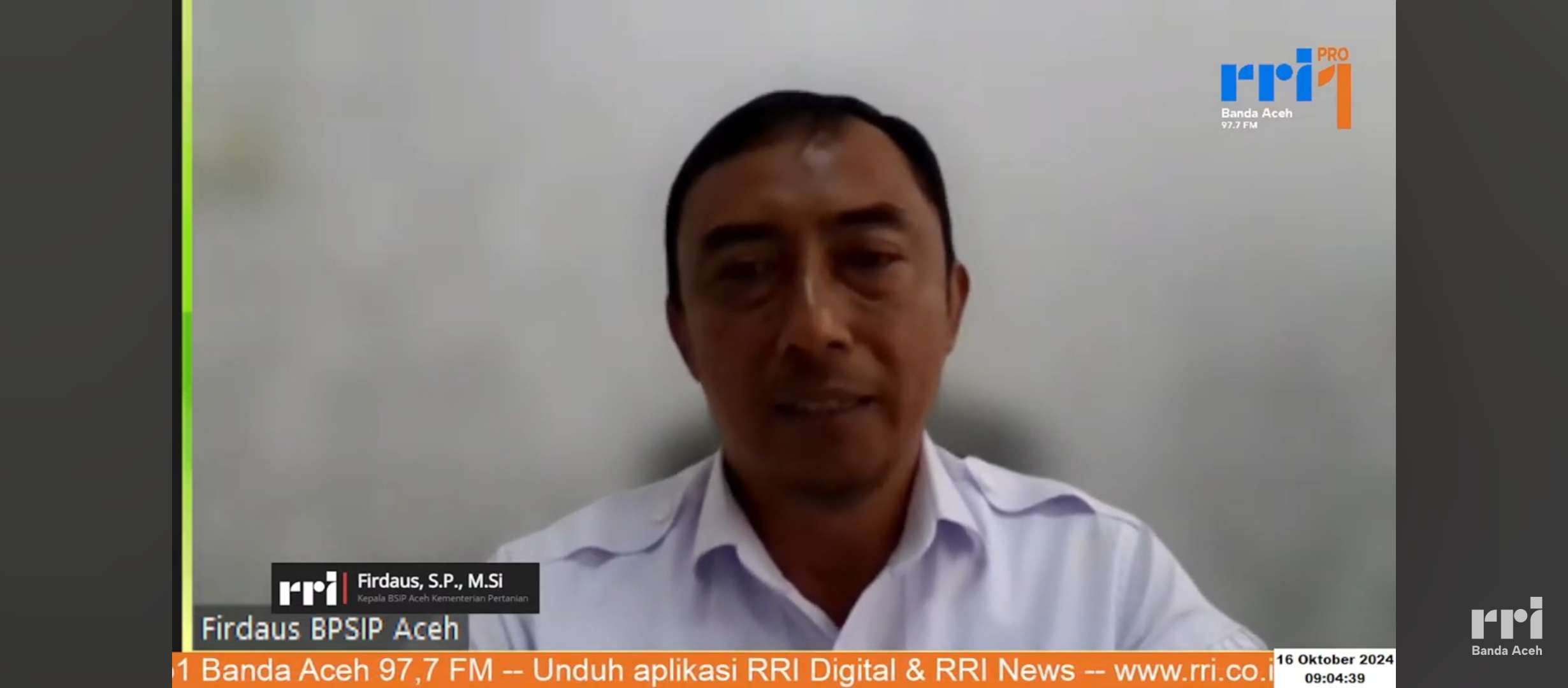 BSIP Aceh Fokus Kembangkan Varietas Tanaman Sesuai Iklim untuk Jaga Ketahanan Pangan. (Foto: RRI)