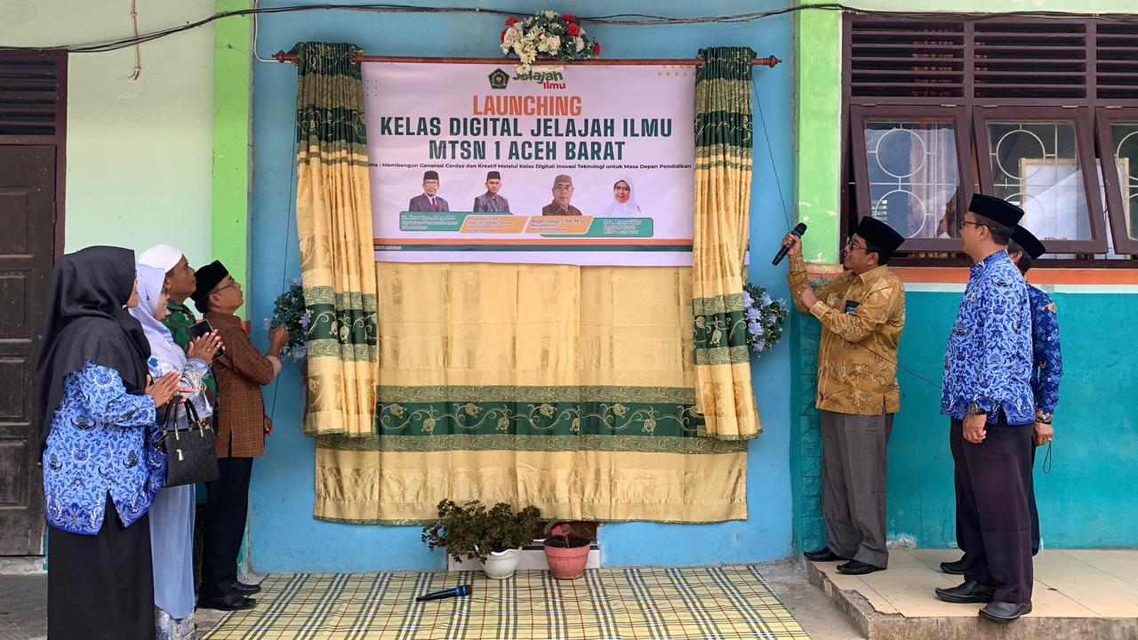 MTsN 1 Aceh Barat Luncurkan Kelas Digital untuk Tingkatkan Kualitas Pembelajaran. (Foto: Kemenag Aceh)