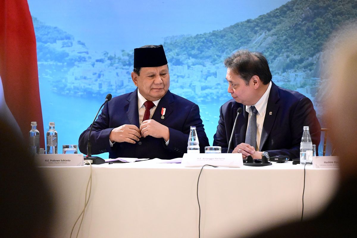 Presiden Prabowo Subianto dalam Indonesia-Brazil Business Forum di Copacabana Palace, Rio de Janeiro, Brasil. (Foto: Sekretariat Presiden)