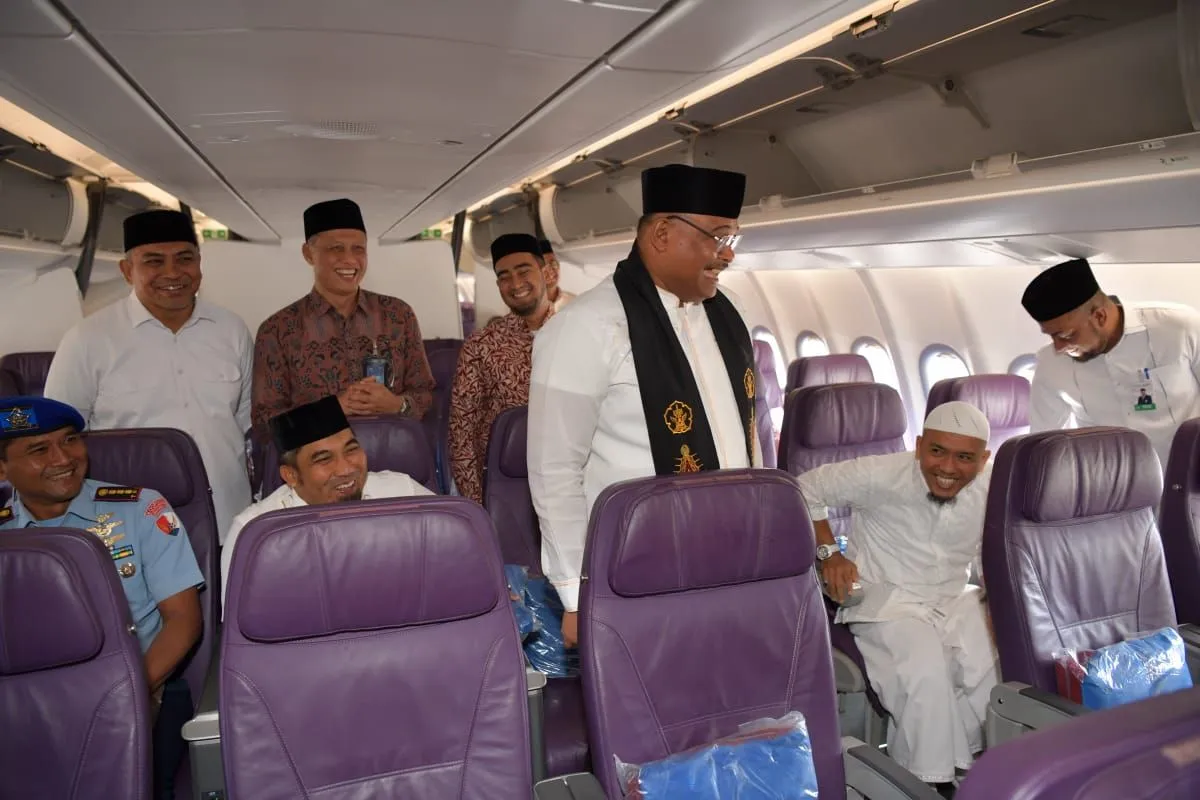 Pj Gubernur Aceh Apresiasi Pembukaan Rute Penerbangan Umrah Citilink dari Aceh. (Foto: MC Aceh)