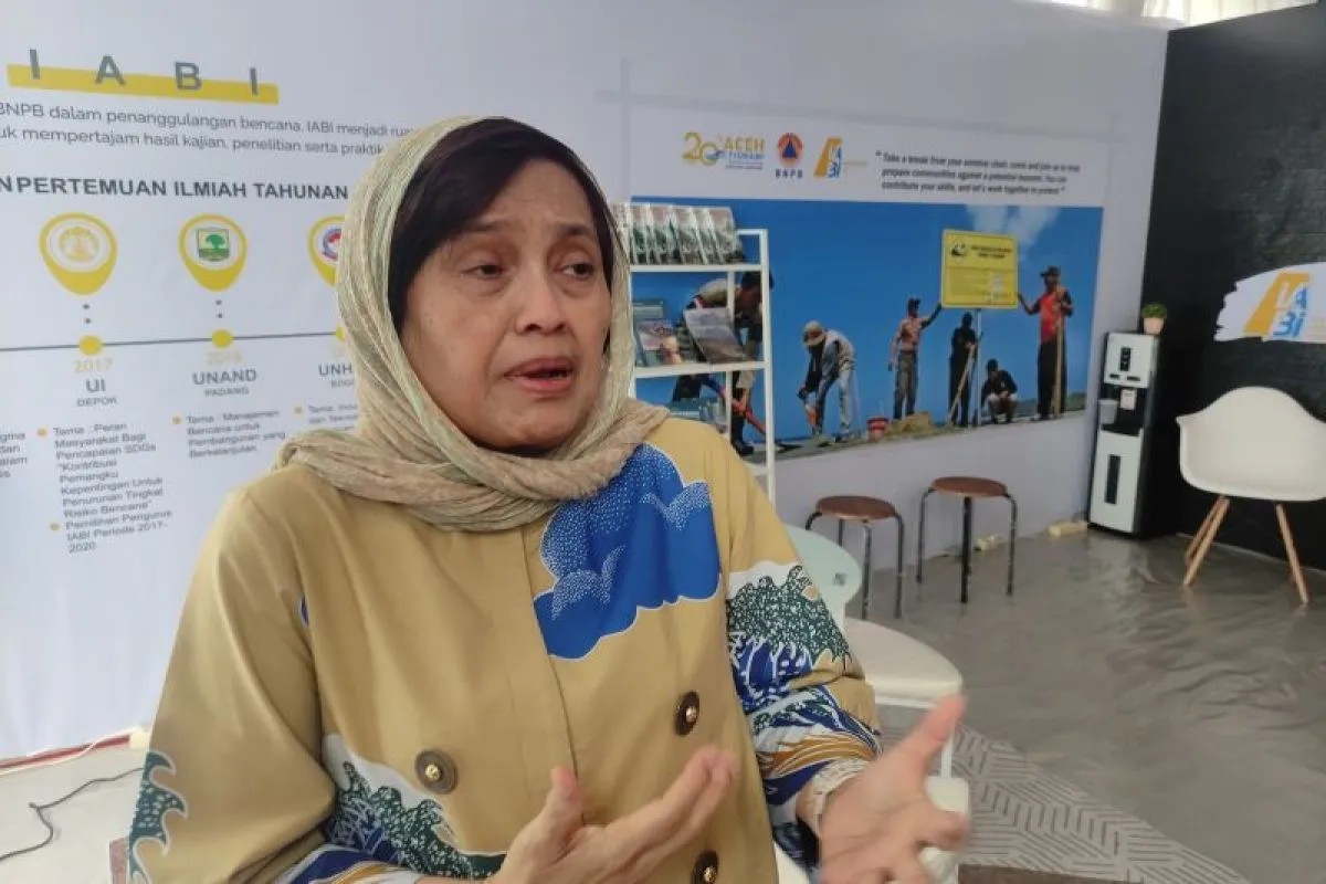 Chair of The Programming Committee Second UNESCO-IOC Global Tsunami Symposium Harkunti P. Rahayu ditemui disela-sela forum simposium di Banda Aceh. (Foto: ANTARA)