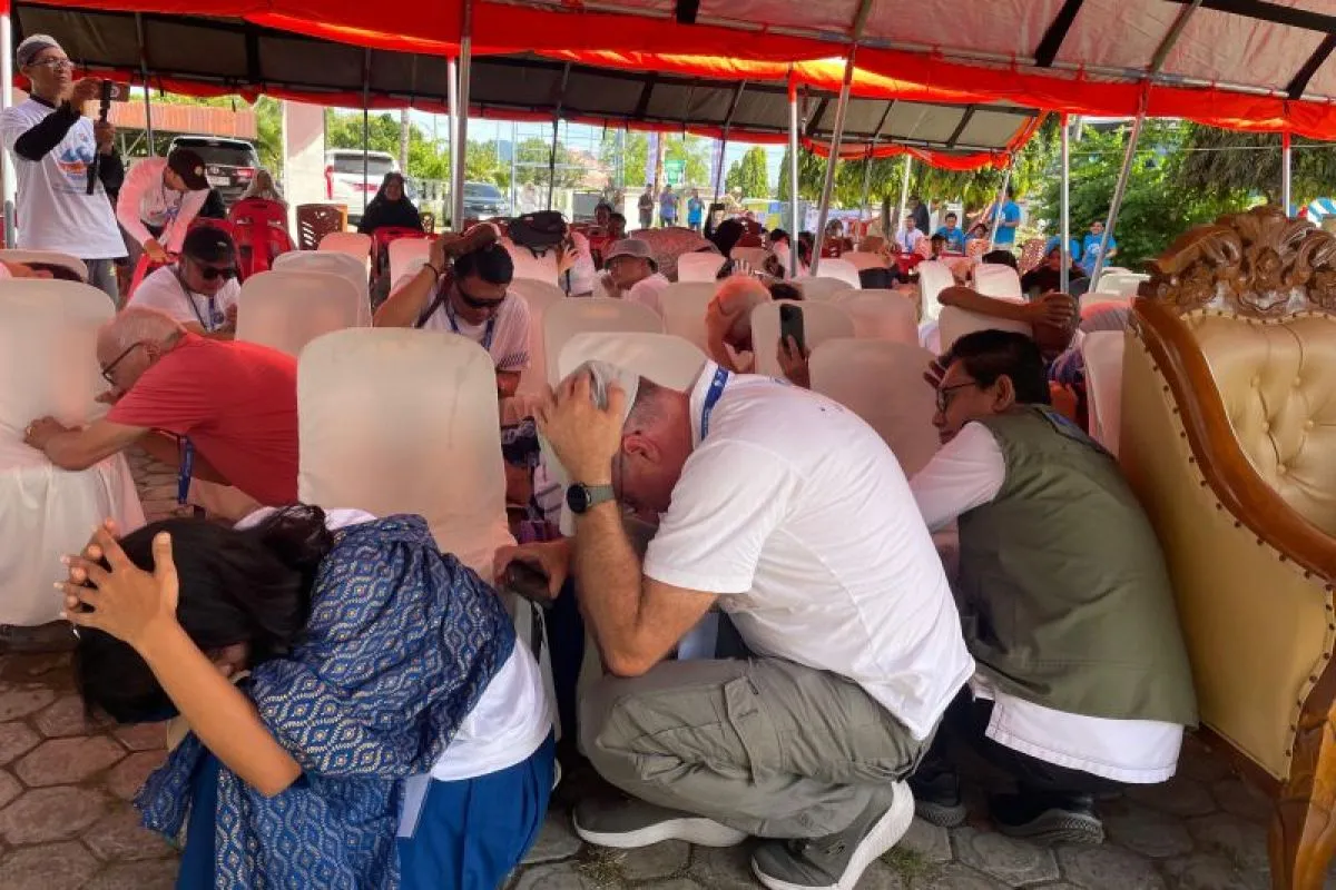 BMKG Gelar Simulasi Tsunami di Aceh Besar. (Foto: MC Aceh besar)