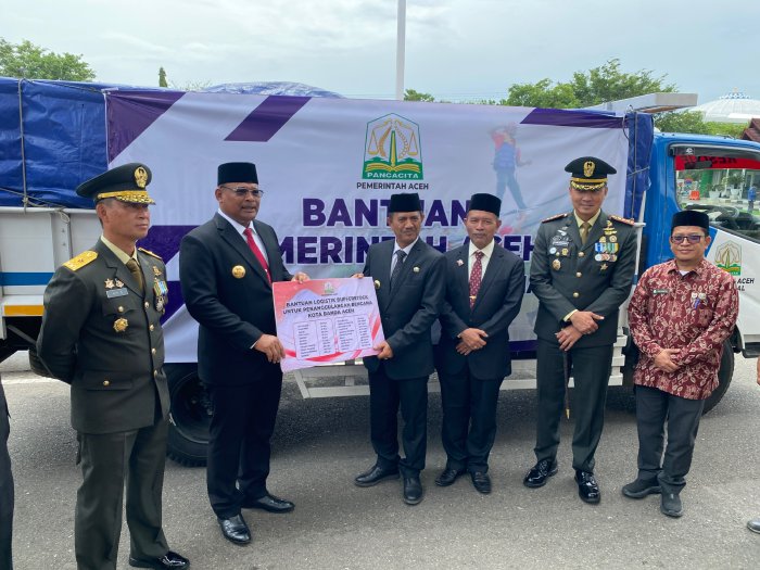 Banda Aceh Terima Bufferstock Bencana dari Pemerintah Aceh untuk Tanggap Darurat. (Foto: Dinsos Aceh)