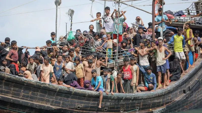 Ilustrasi Kedatangan pengungsi Rohingya di Aceh. (Foto: AFP/Amanda Jufrian)