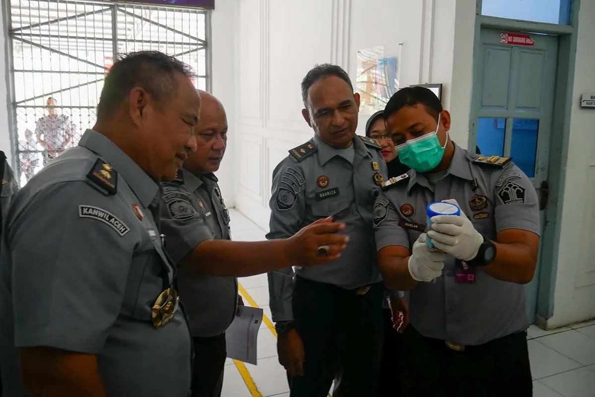 Seluruh Pegawai dan Warga Binaan Lapas Lhoknga Bersih dari Narkoba. (Foto: ANTARA)