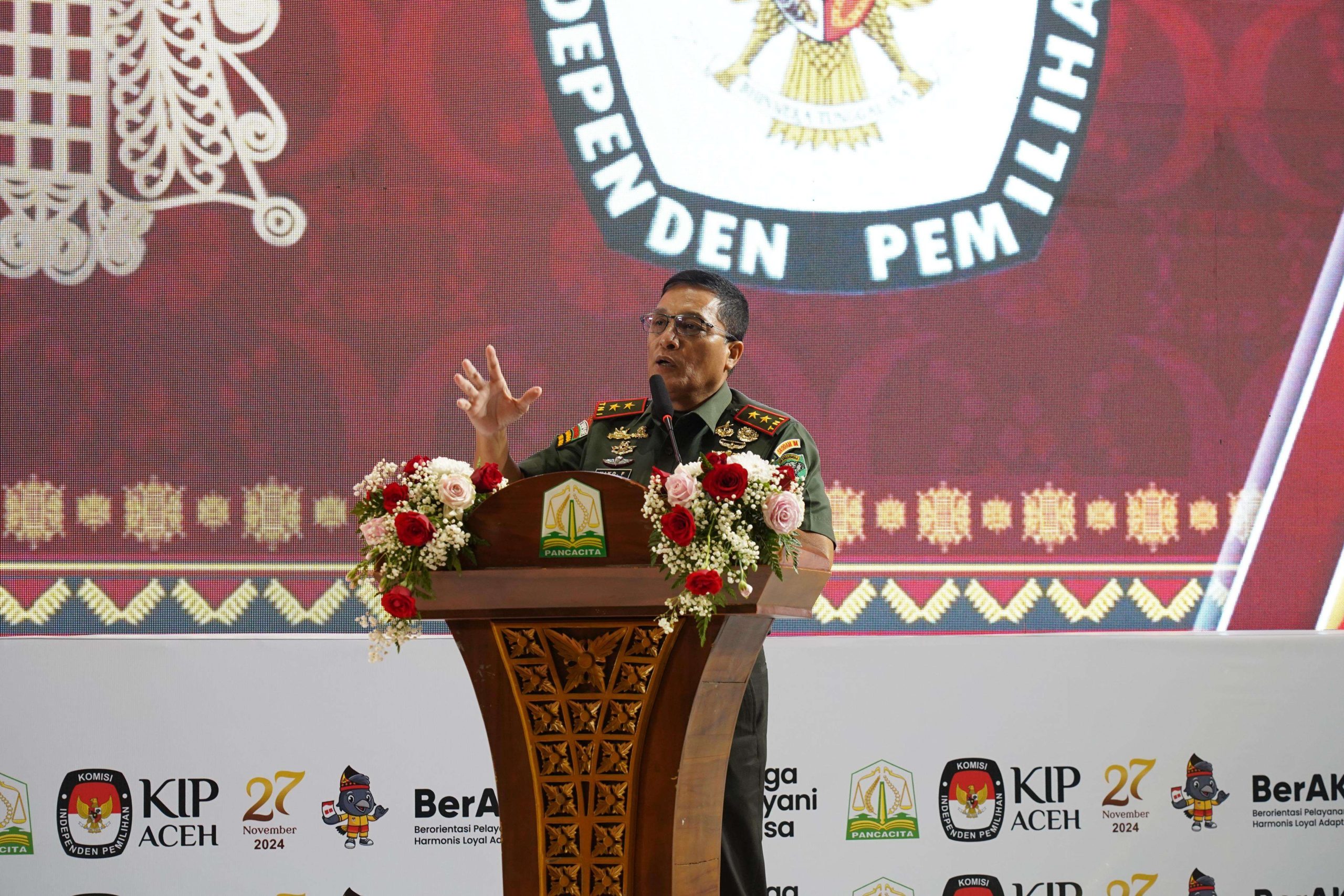 Pangdam IM Pastikan Pilkada Aceh Aman. (Foto: RRI)