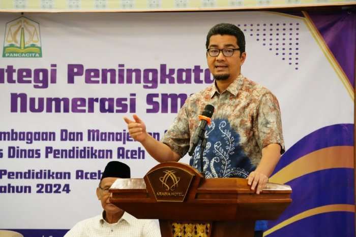 Disdik Aceh Gelar Workshop Strategi Peningkatan Literasi dan Numerasi untuk SMA se-Aceh. (Foto: Disdik)
