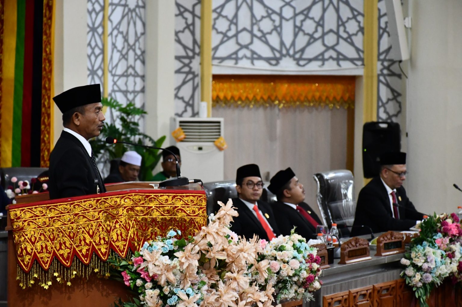 Harapan Pj Wali Kota Ade Surya kepada Pimpinan DPRK Baru. (Foto: MC BNA)