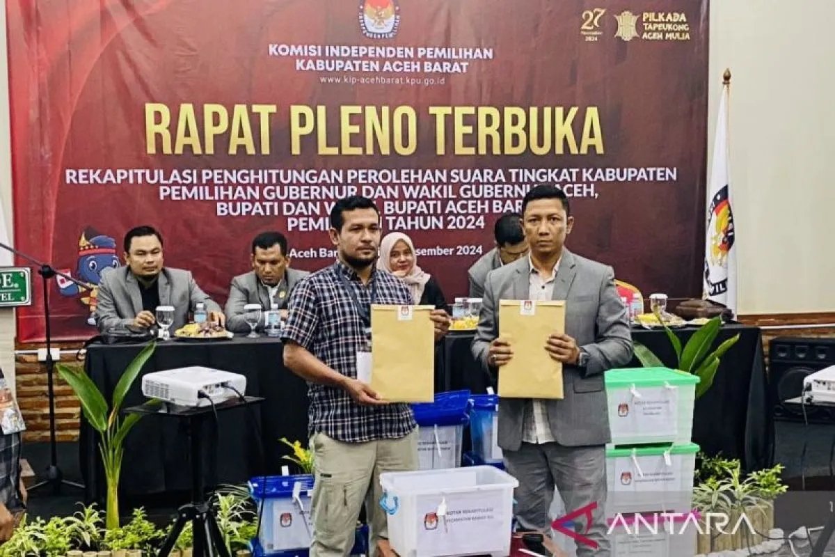 Tarmizi-Said Fadheil Raih Kemenangan Pilkada Aceh Barat 2024 dengan 55,25 Persen Suara. (Foto: ANTARA)
