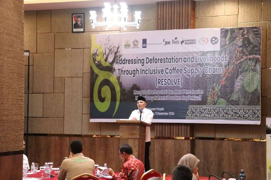 Pj Sekda Erwin saat membuka peluncuran proyek Resolve. (Foto: Humas AT)