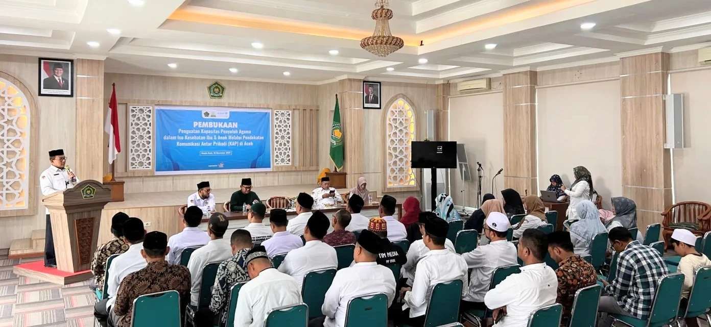 Kemenag Aceh dan UNICEF Gelar Pelatihan Penyuluh Agama untuk Cegah Stunting. (Foto: Kemenag Aceh)