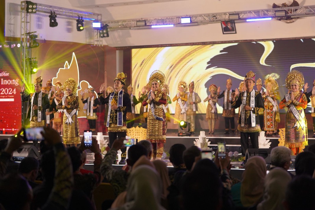 Faiz-Syarifah Dinobatkan Sebagai Agam Inong Aceh 2024. (Foto: Disbudpar)
