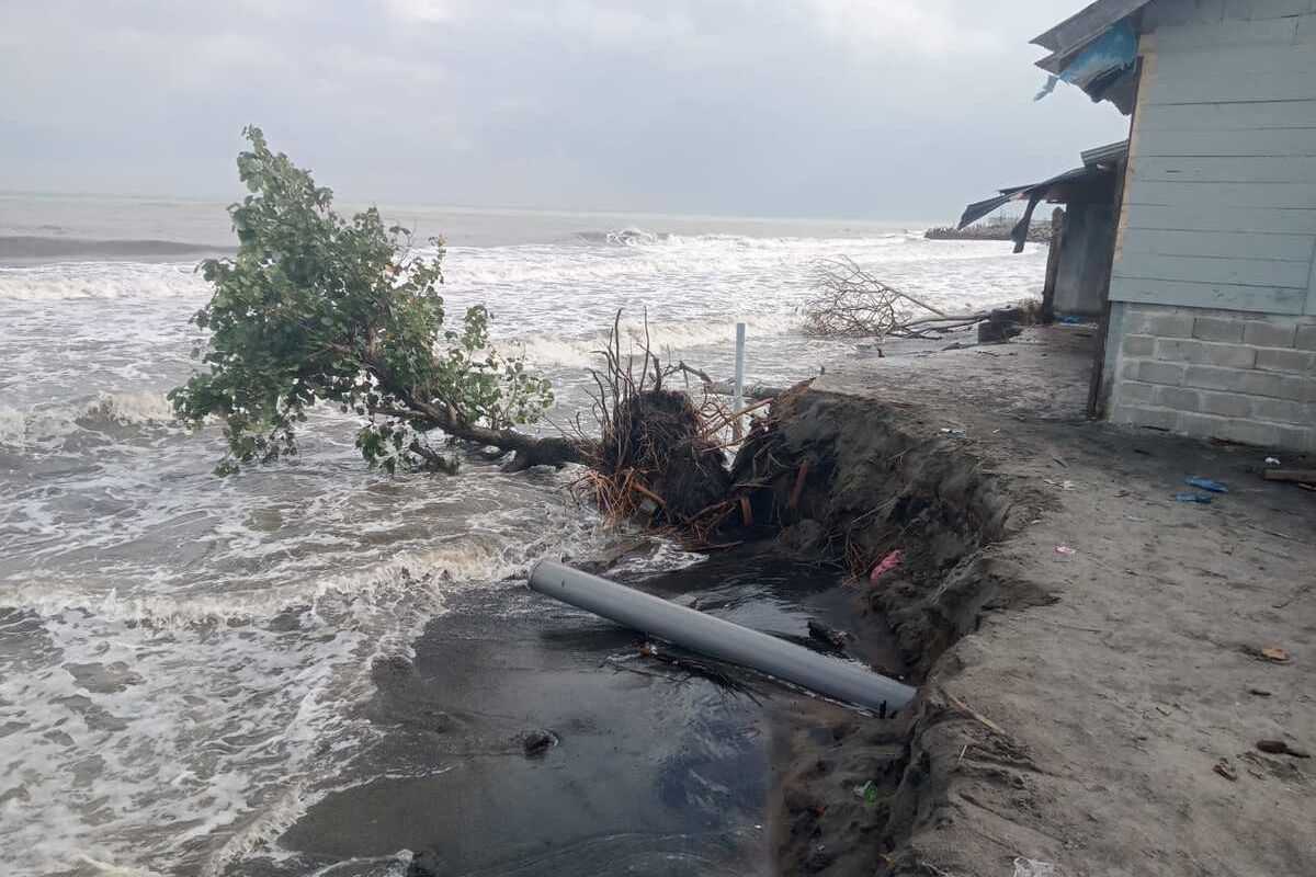 Empat Rumah di Aceh Utara Rusak Diterjang Abrasi. (Foto: Kompas.com)