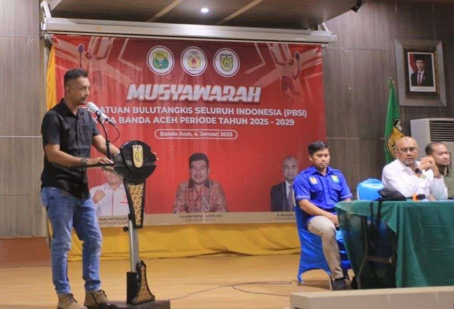 Arief Khalifah Pimpin PBSI Kota Banda Aceh 2025-2029 secara Aklamasi