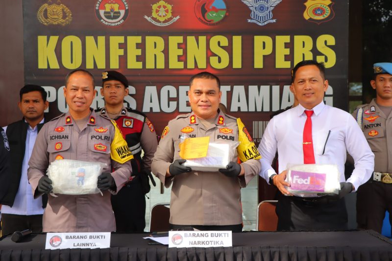 Polres Aceh Tamiang Ungkap Kasus Narkotika Jenis Kokain Seberat Dua Kilogram