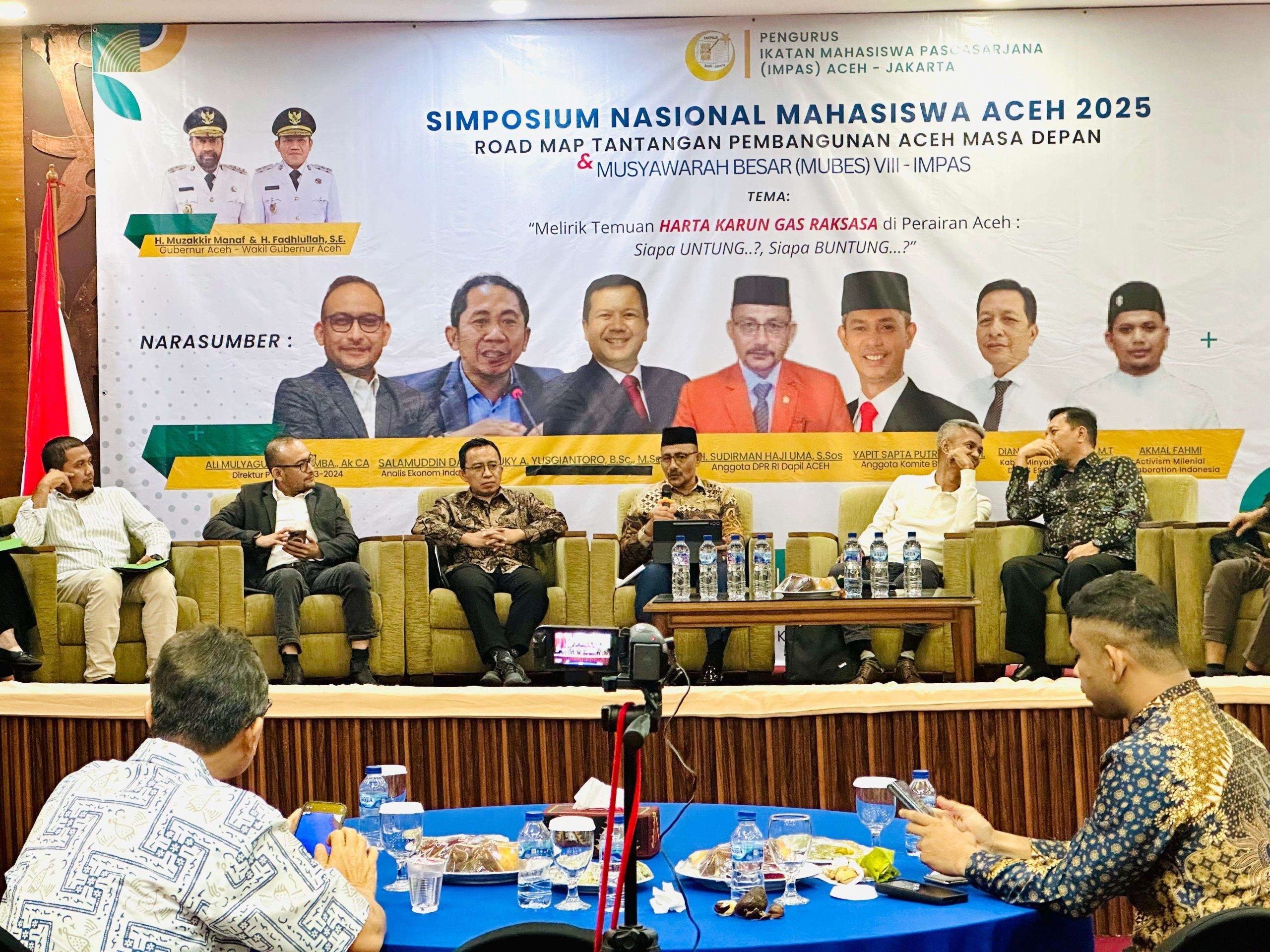 Simposium Nasional Mahasiswa Aceh 2025 (Road Map Tantangan Pembangunan Aceh Masa Depan) yang berlangsung di Ballroom Mess Aceh, Jakarta, Sabtu (22/2/2025). (Foto: RRI)