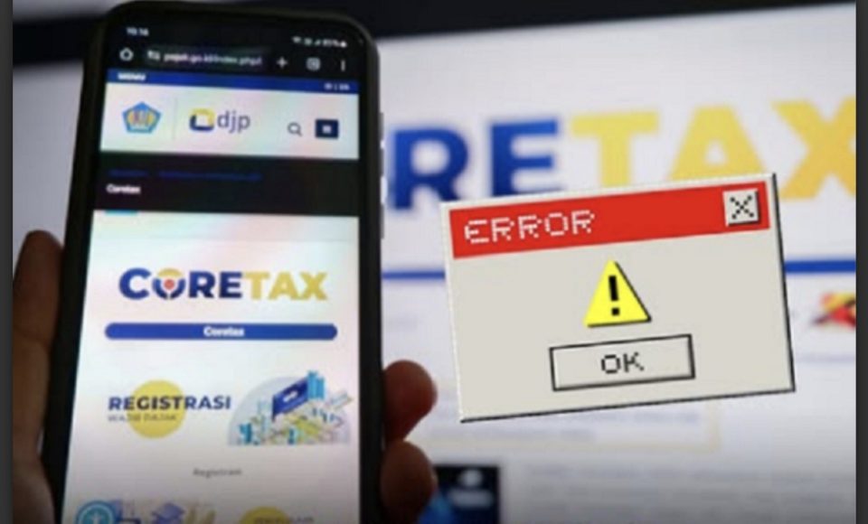 Aplikasi Coretax Sistem Perpajakan Senilai Rp 1,3 Triliun Error. (Foto: SamudraFakta)