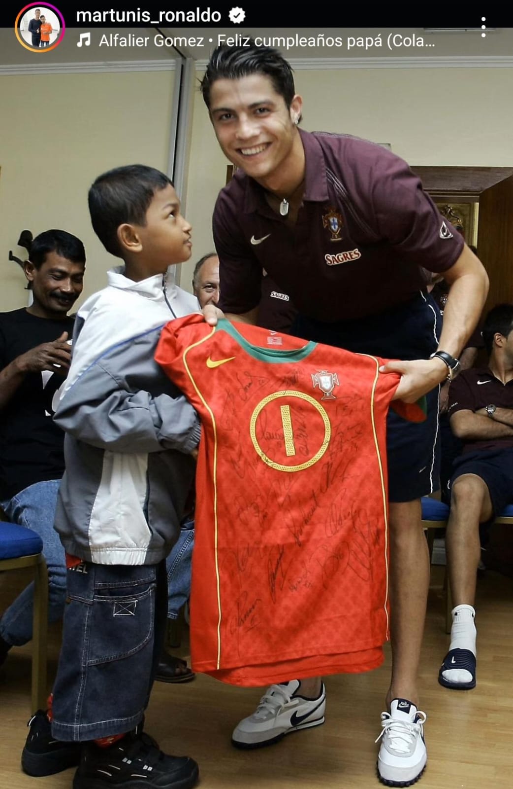 Unggahan pada Instagram @martunis_ronaldo (Foto: Tangkapan Layar)