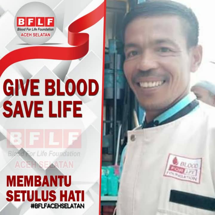 Koordinator Wilayah Blood For Life Foundation (BFLF) Labuhanhaji Raya, Muhammad Dasir Arif. (Foto: For Nukilan)