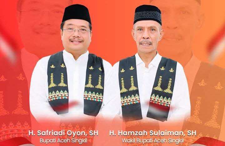 Bupati dan Wakil Bupati Aceh Singkil. (Foto: RRI)