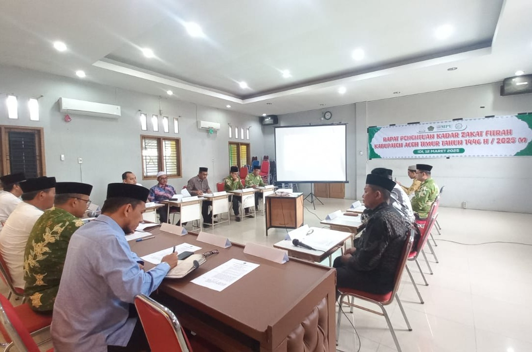 Kemenag Aceh Timur Gelar Rapat Penetapan Kadar Zakat Fitrah 1446 H/2025 M. (Foto: Kemenag Aceh)