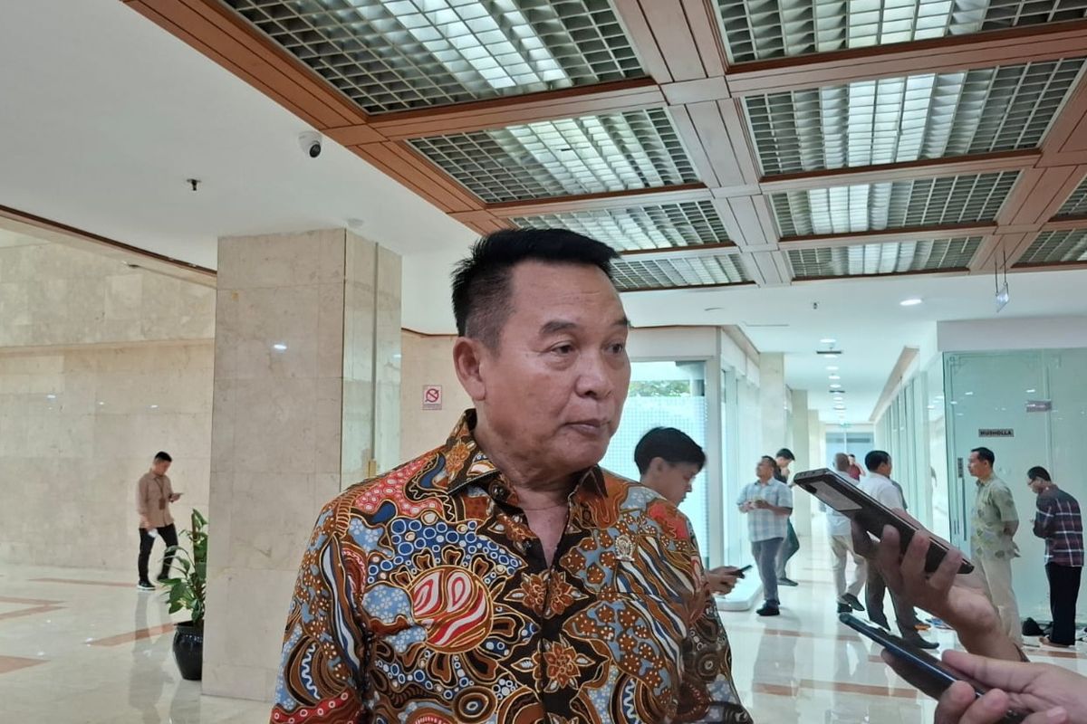 Anggota Komisi I DPR RI TB Hasanuddin di Kompleks Parlemen, Jakarta, Selasa (4/3/2025).(Foto: KOMPAS.com)