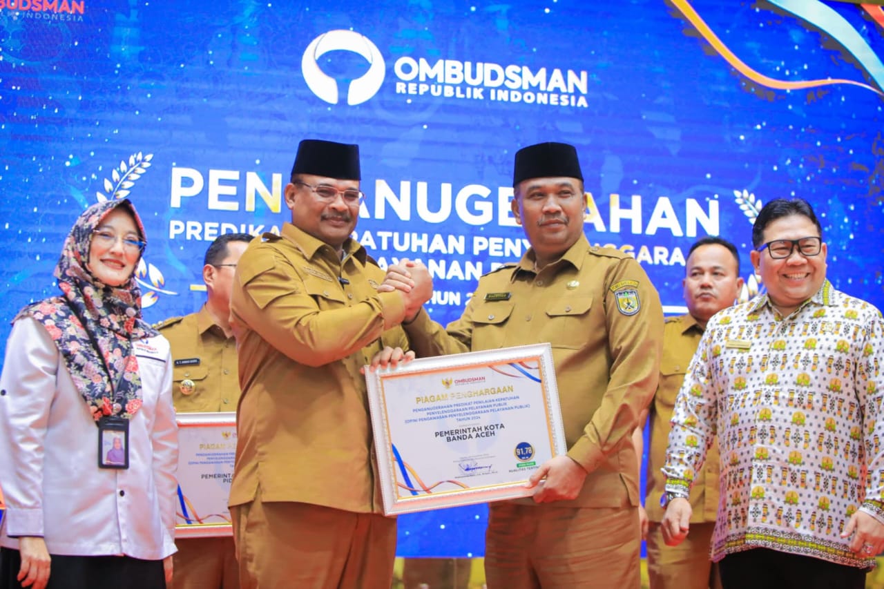 Banda Aceh Raih Predikat Tertinggi Ombudsman RI. (Foto: MC BNA)