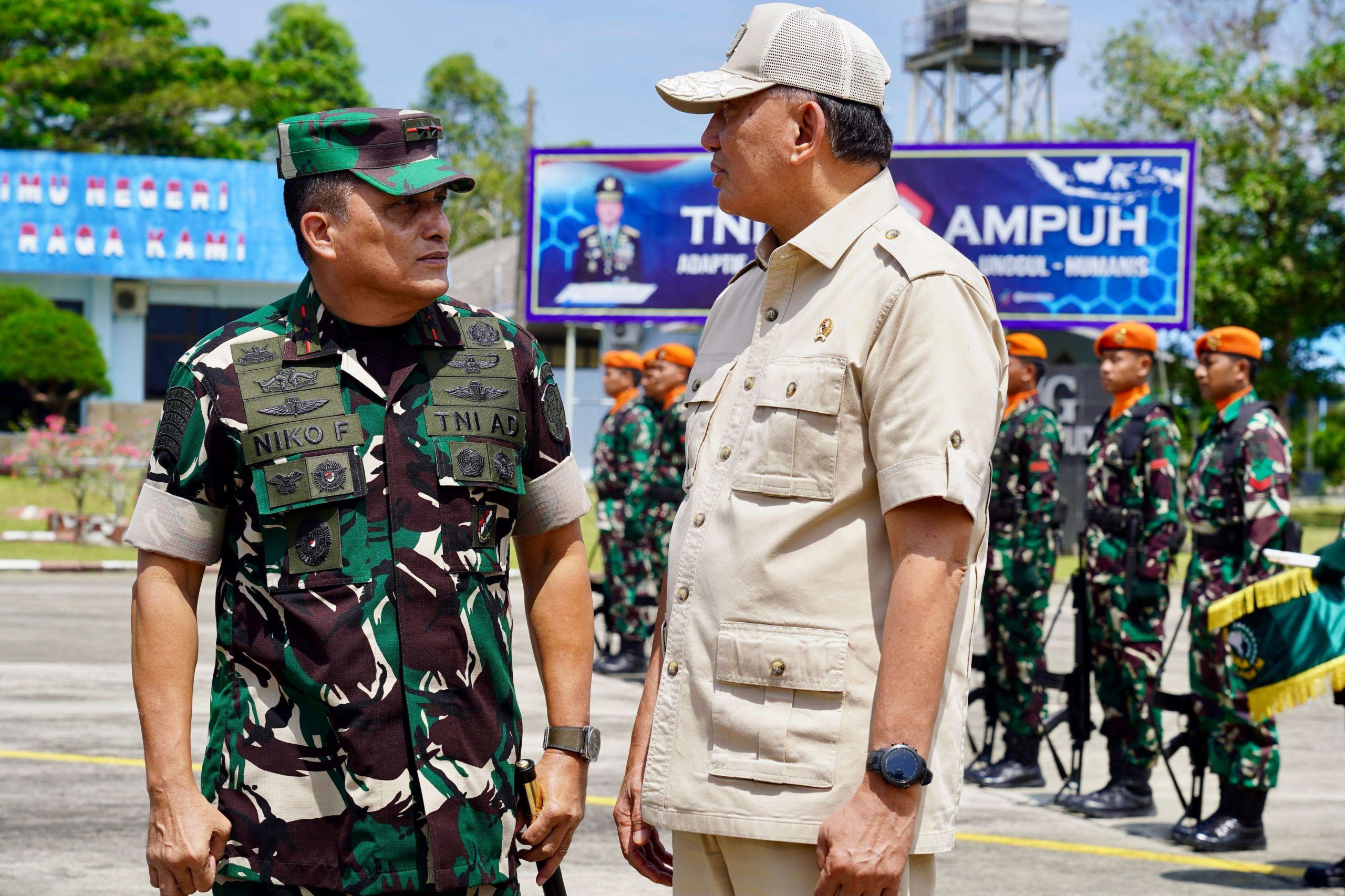 Menteri Pertahanan Tinjau Sistem Pelatihan Militer di Aceh. (Foto: RRI)