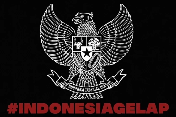 Seruan #IndonesiaGelap. (Foto: IG BEM UI)